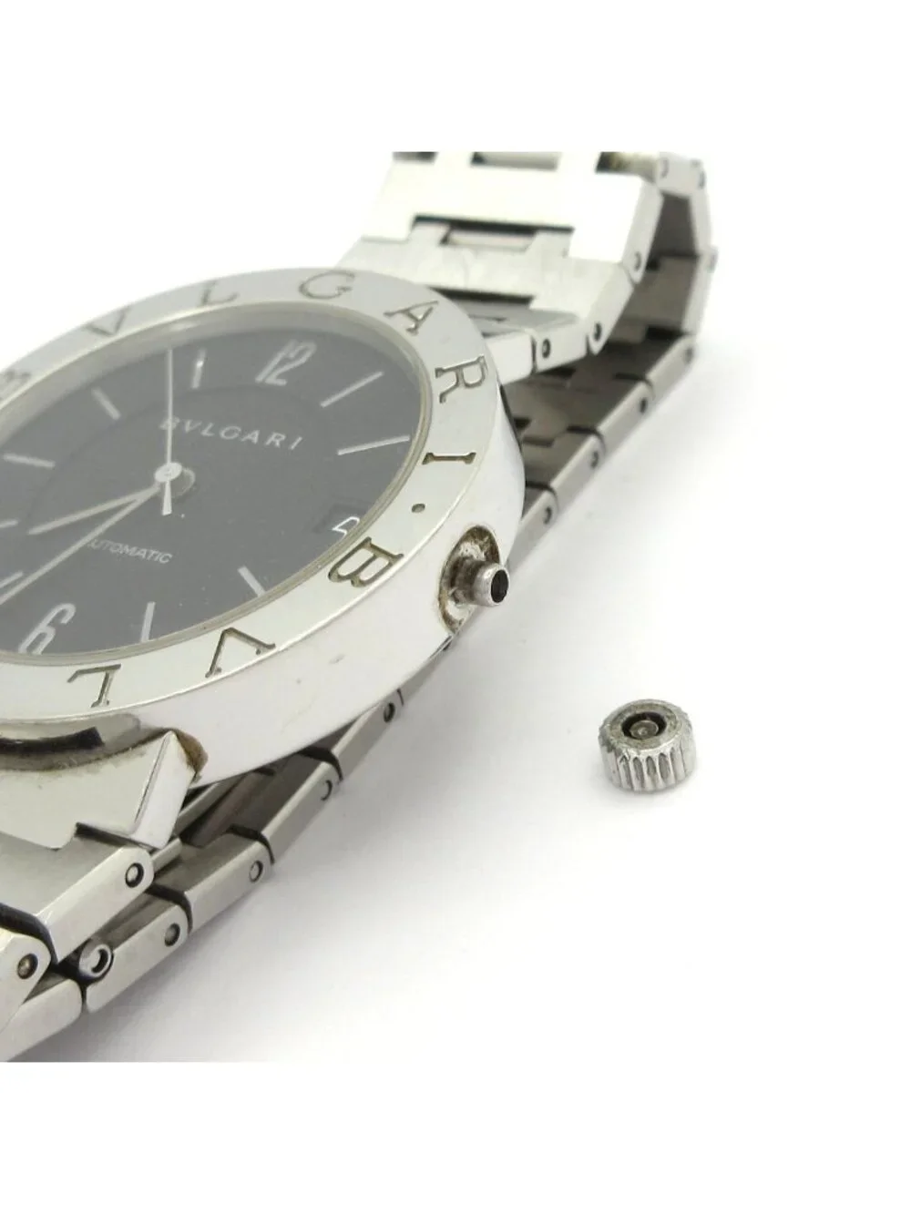 Bvlgari Watch Black Silver